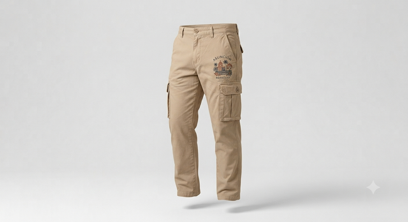 Pantalón cargo beige